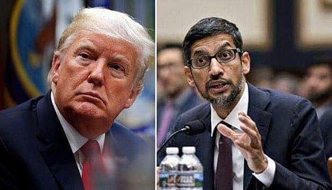 ഗൂഗിളില്‍ 'വിഡ്ഡി'യെ തിരഞ്ഞാല്‍ ട്രംപിന്റെ ചിത്രം : സുന്ദര്‍ പിച്ചെയെ വിളിച്ചുവരുത്തി അമേരിക്ക വിശദീകരണം തേടി