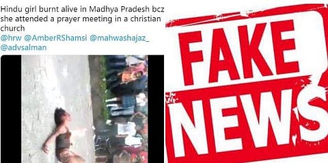 പള്ളിയില്‍ പോയ ഹിന്ദു പെണ്‍കുട്ടിയെ ജീവനോടെ കത്തിച്ചെന്ന പേരില്‍ പ്രചരിക്കുന്നത് വ്യാജ വാര്‍ത്ത; ദൃശ്യങ്ങള്‍ ഗ്വാട്ടേമാലയിലേത്