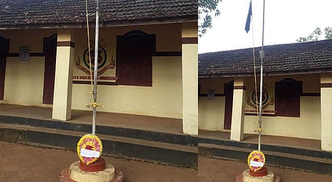 എന്‍എസ്എസ് കരയോഗത്തിന് മുന്നില്‍ കരിങ്കൊടിയും റീത്തും : രണ്ട് ആര്‍എസ്എസുകാര്‍ അറസ്റ്റില്‍