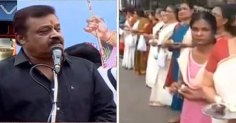 രാക്ഷസന്‍മാര്‍ അവശേഷിക്കും; അയ്യപ്പജ്യോതി തെളിയച്ചവര്‍ക്ക് കാല്‍തൊട്ട് വന്ദിച്ച് സുരേഷ് ഗോപിയുടെ പുതുവത്സരാശംസ