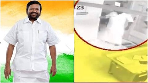 ഫ്‌ളെക്‌സ് ബോര്‍ഡ് പ്രിന്റ് ചെയ്ത് നല്‍കിയില്ല; കടയുടമയെ കസേരയെടുത്ത് അടിച്ച് കെപിസിസി ജനറല്‍ സെക്രട്ടറി; സിസി ടിവി ദൃശ്യങ്ങള്‍ പുറത്ത്