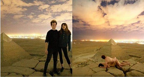 ഗിസാ പിരമിഡിനു മുകളിൽ കയറി നഗ്നരായി ദമ്പതികൾ; യൂട്യൂബില്‍ വൈറലായി വിഡിയോ; അന്വേഷണത്തിന് ഉത്തരവിട്ട് മന്ത്രി 