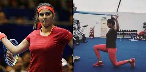 ഗര്‍ഭിണിയാണെങ്കില്‍ എന്താ? വര്‍ക്ക്ഔട്ട് വീഡിയോയുമായെത്തി സാനിയ