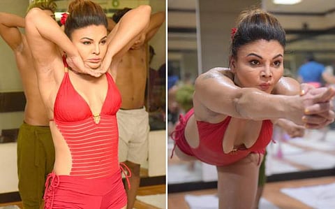 രാഖി സാവന്തിന്റെ യോഗദിനം അല്‍പ്പം ഹോട്ടാണ്; ചിത്രങ്ങളും വീഡിയോയും കാണാം