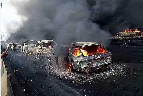 ഇന്ധന ടാങ്കര്‍ പൊട്ടിത്തെറിച്ചു; ഒമ്പത് പേര്‍ മരിച്ചു 