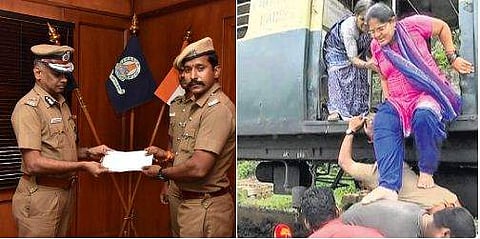 ഗര്‍ഭിണിക്ക് വേണ്ടി അവര്‍ ഗോവണിയായി ; പൊലീസുകാരെ അഭിനന്ദിച്ച് സോഷ്യല്‍ മീഡിയ