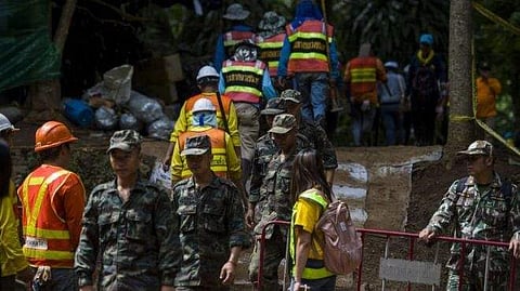 താ​​യ്​​​ല​​ൻ​​ഡി​​ലെ ഗു​​ഹ​​യി​​ല്‍ കു​​ടു​​ങ്ങി​​യ കുട്ടികളെ രക്ഷിക്കാനുള്ള ശ്രമത്തിനിടെ ഒരു മരണം