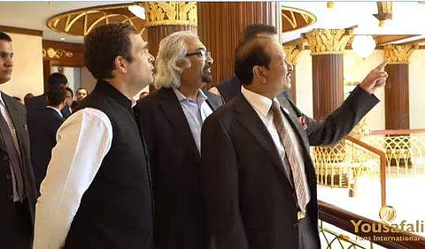 എംഎ യൂസഫലിയുടെ കൊട്ടാരം സന്ദർശിച്ച് രാ​ഹുൽ ​ഗാന്ധി; വീഡിയോ വൈറൽ