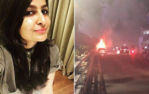 'യൂബര്‍ പ്രേമികളെ, ചിലപ്പോള്‍ നിങ്ങള്‍ സഞ്ചരിക്കുന്ന കാറും ഇതുപോലെ തീ പിടിക്കും'; വിജയിന്റെ സ്‌റ്റൈലിസ്റ്റ് സഞ്ചരിച്ച കാറിന് തീപിടിച്ചു, വിമര്‍ശനം