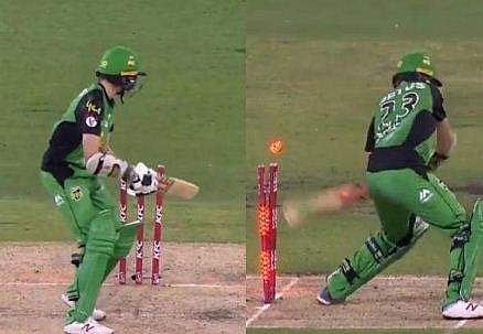 ശ്രമിച്ചത് ലേറ്റ് കട്ടിന്, ബിഗ് ബാഷ് ലീഗില്‍ ബാറ്റ്‌സ്മാന് പറ്റിയ അബദ്ധം