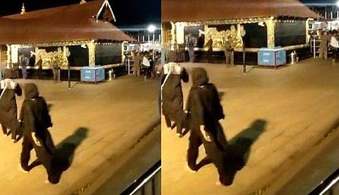 യുവതികൾ മല കയറിയത് രാത്രി പന്ത്രണ്ട് മണിയോടെ ; മഫ്തിയിൽ സുരക്ഷയൊരുക്കി പൊലീസ്