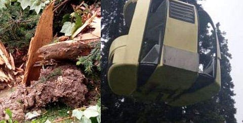 പ്രധാനമന്ത്രി ഉദ്ഘാടനം ചെയ്യാനിരുന്ന കേബിള്‍ കാര്‍ ട്രയല്‍ റണ്ണിനിടെ തകര്‍ന്നു വീണു; രണ്ടു പേര്‍ മരിച്ചു, നാല് പേര്‍ക്ക് പരിക്ക്