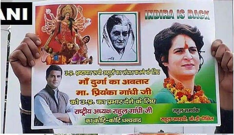 'ഇന്ദിര തിരിച്ചുവരുന്നു' ; 'ദുര്‍ഗയുടെ അവതാരം' ; പ്രിയങ്കയെ വരവേറ്റ് ഉത്തര്‍ പ്രദേശില്‍ പോസ്റ്ററുകള്‍