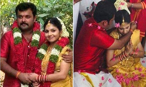 അമ്പിളി ദേവിയും ആദിത്യനും വിവാഹിതരായി; കേക്ക് മുറിച്ച് ആഘോഷിച്ച് അമ്പിളി ദേവിയുടെ മുന്‍ ഭര്‍ത്താവ്