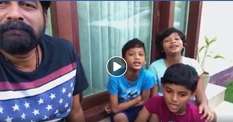 പൂമുത്തോളേ ഗാനം പാടി ജോജുവും മൂന്ന് മക്കളും; വീഡിയോ കാണാം