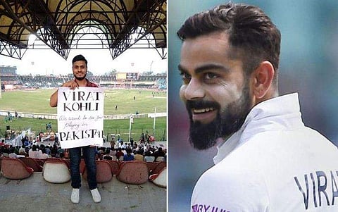 'പാക് മണ്ണില്‍ വിരാട് കോഹ്‌ലി ബാറ്റ് ചെയ്യുന്നത് കാണണം'; കട്ട ഫാനായ പാക് ആരാധകന്റെ കുറിപ്പ് വൈറല്‍