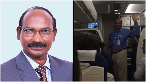 ഈ എളിമ കണ്ടുപഠിക്കണം!; ഇക്കണോമി ക്ലാസില്‍ ഐഎസ്ആര്‍ഒ ചെയര്‍മാന്റെ യാത്ര; കയ്യടി, വീഡിയോ