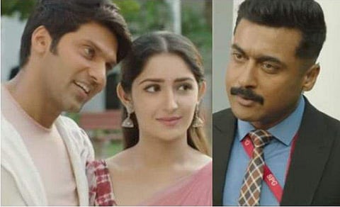 സൂര്യയെ പറ്റിക്കാൻ ആര്യയുടെയും സയേഷയുടെയും ലവ് പ്രപ്പോസൽ; വൈറലായി വിഡിയോ 