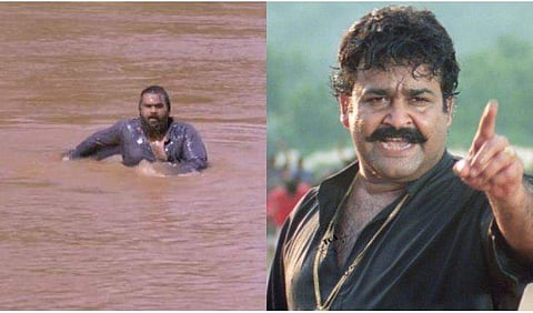 വെള്ളത്തിനടിയിൽ ശ്വാസം കിട്ടാതെ നായകൻ; നരസിംഹത്തെ ട്രോളി  ‘വട്ടമേശ സമ്മേളനം’, വിഡിയോ 