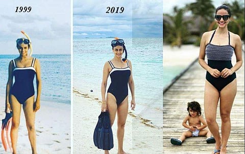 20 വര്‍ഷങ്ങള്‍ക്ക് ശേഷവും അതേ സ്വിംസ്യൂട്ടില്‍ നടി; ഒരു രക്ഷയുമില്ലെന്ന് ആരാധകര്‍, ചിത്രങ്ങൾ 