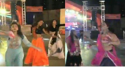 നാപ്കിനുമായി വിദ്യാര്‍ത്ഥികളുടെ വേറിട്ട 'ഗാര്‍ബ നൃത്തം' ( വീഡിയോ)