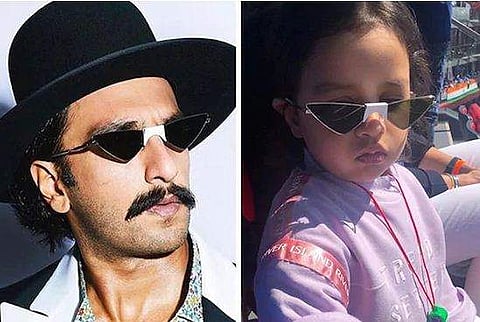 രണ്‍വീറിന്റെ കണ്ണടയില്‍ സിവയ്ക്ക് ആശയക്കുഴപ്പം; നാലര വയസുകാരിയുടെ ശ്രദ്ധയില്‍ അത്ഭുതപ്പെട്ട്‌ ധോനി