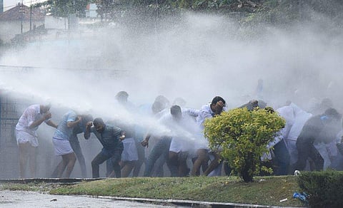 കെഎസ്‌യു മാര്‍ച്ചില്‍ സംഘര്‍ഷം; വനം മന്ത്രിയെ തടഞ്ഞു; ജലപീരങ്കി പ്രയോഗിച്ചു; ലാത്തിചാര്‍ജ്