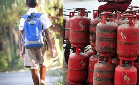 സ്‌കൂളില്‍ വിദ്യാര്‍ത്ഥിയെക്കൊണ്ട് നിര്‍ബന്ധിച്ച് ഗ്യാസ് സിലിണ്ടര്‍ എടുപ്പിച്ചു, കാലില്‍ വീണ് പരിക്ക്‌; ജീവനക്കാരന് സസ്പെൻഷൻ 