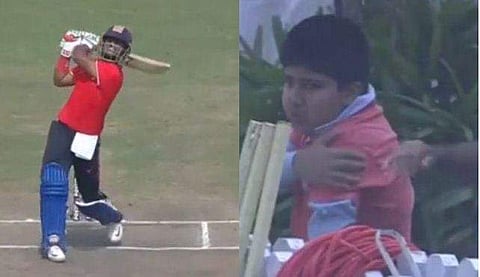 വിരാടിന്റെ സിക്‌സ് വന്നടിച്ചത് കുട്ടി ആരാധകന്റെ തോളില്‍; വേദന കൊണ്ട് പുളയുന്നത് കണ്ട് വിരാടും ആശങ്കയിലായി