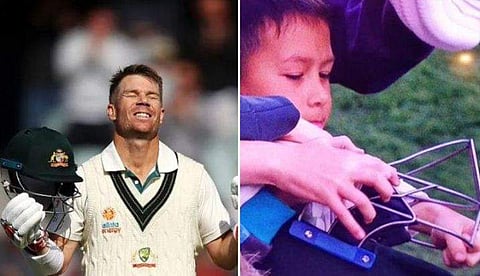 വാര്‍ണര്‍ നല്‍കിയ ഹെല്‍മറ്റ് തട്ടിയെടുത്ത് മറ്റ് കുട്ടികള്‍; സങ്കടപ്പെട്ടിരുന്ന കുരുന്നിന് നീതി തേടി ആരാധകര്‍