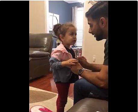 'ഈ ജാക്കറ്റ് നമ്മുടേതല്ലല്ലോ...'; തെറ്റു പറ്റിയ കുഞ്ഞുമകളെ തിരുത്തുന്ന അച്ഛന്‍, ഹൃദയം കീഴടക്കുന്ന വീഡിയോ