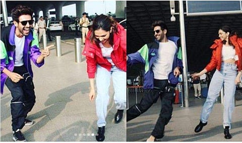 എയര്‍പോര്‍ട്ടില്‍വച്ച് ദീപികയെ ഡാന്‍സ് പഠിപ്പിച്ച് കാര്‍ത്തിക്; അമ്പരന്ന് കാണികള്‍, വിഡിയോ 