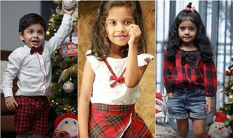 ചെക്‌സ് ആണ് താരം, കൂട്ടിന് ക്യൂട്ട് ആക്‌സസറീസും; കുട്ടിസാന്റാമാരുടെ ക്രിസ്മസ് സ്‌പെഷ്യലാക്കിയാലോ? 