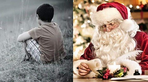 'സാന്റ, വളരെ നല്ലൊരു അച്ഛനെ എനിക്ക് കൊണ്ടുവന്നു തരുമോ?'; അമ്മയ്‌ക്കൊപ്പം അഭയകേന്ദ്രത്തില്‍ കഴിയുന്ന ഏഴു വയസുകാരന്റെ കത്ത്