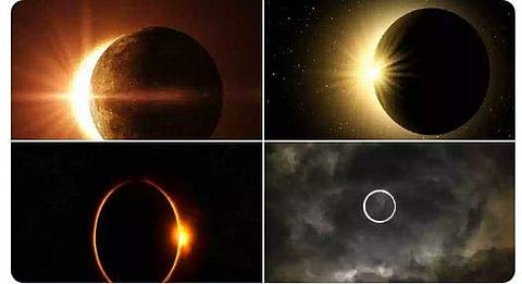 നൂറ്റാണ്ടിന്റെ ആകാശ വിസ്മയം ; വലയ സൂര്യ​​​ഗ്രഹണം തുടങ്ങി