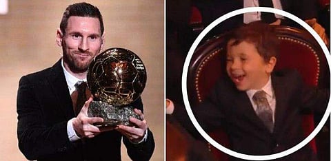 ആറാം വട്ടം ബാലന്‍ ഡി ഓര്‍; സന്തോഷം അടക്കാനാവാതെ ചാടിത്തുള്ളി കുട്ടി മെസി