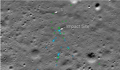 വിക്രം ലാന്‍ഡറിന്റെ അവശിഷ്ടങ്ങള്‍ കണ്ടെത്തി നാസ; നിര്‍ണായകമായത് ചെന്നൈ സ്വദേശിയുടെ കണ്ടെത്തല്‍