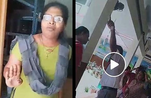 ഇതാ രണ്ട് 'മാതൃകാ അധ്യാപകര്‍!'; രക്ഷകര്‍ത്താവിനോട് മര്യാദയില്ലാതെ പെരുമാറുന്ന സ്വകാര്യ സ്‌കൂള്‍ അധ്യാപകര്‍; സോഷ്യല്‍ മീഡിയയില്‍ രോഷം (വീഡിയോ)