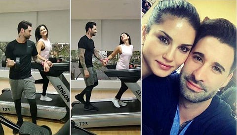 കൈകള്‍ ചേര്‍ത്ത് പിടിച്ച് ഭര്‍ത്താവിനൊപ്പം ജിമ്മില്‍; പുതിയ ഫിറ്റ്‌നസ് ചലഞ്ചുമായി സണ്ണി ലിയോണി; വീഡിയോ