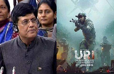 'ഹൗ ഈസ് ദ ജോഷെ'ന്ന് ബജറ്റ് അവതരണത്തിനിടയില്‍ നിയമമന്ത്രി; ഉഷാറെന്ന് പീയുഷ് ഗോയല്‍, ബജറ്റും കീഴടക്കി ഉറിയിലെ ഡയലോഗ്