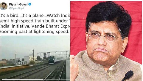 വിമാനത്തിന്റെ വേഗതയില്‍ കുതിച്ചുപായുന്ന ട്രെയിന്‍; കേന്ദ്രമന്ത്രിയുടെ വീഡിയോയിലെ കള്ളത്തരം പുറത്തായി; പരിഹാസവുമായി സോഷ്യല്‍ മീഡിയ