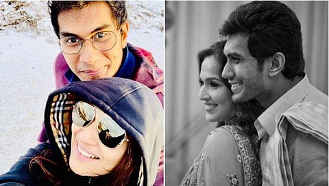 മഞ്ഞുമലകള്‍ക്ക് മുന്നില്‍ നിന്ന് സൗന്ദര്യയുടെയും വിശാഖന്റെയും മധുവിധു ചിത്രങ്ങള്‍, മകനെ മിസ് ചെയ്യുന്നെന്ന് ഹാഷ്ടാഗ്; ചിത്രങ്ങള്‍ 