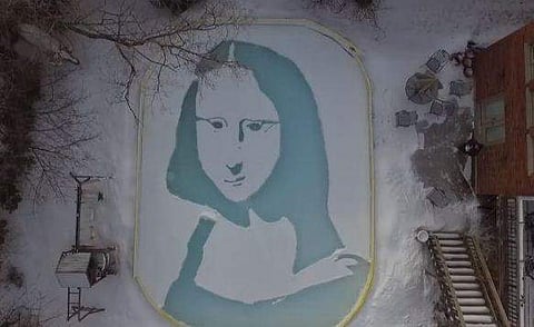 ഇതാ മഞ്ഞില്‍ ഒരു 'മൊണാലിസ'; ഇന്റര്‍നെറ്റിനെ നിശ്ചലമാക്കിയ ആ വീഡിയോ കാണാം