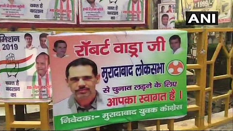 'വാദ്രാ ജീ നയിക്കാൻ വരൂ' ; റോബർട്ട് വദ്രയെ സ്ഥാനാർത്ഥിയാകാൻ ക്ഷണിച്ച് മൊറാദാബാദിൽ പോസ്റ്ററുകൾ