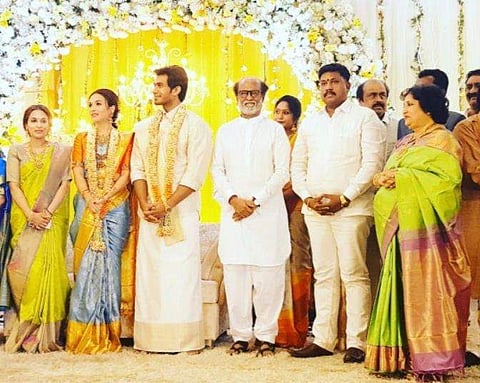 രജനികാന്തിന്റെ മകൾ സൗന്ദര്യയുടെ പ്രീ-വെഡ്ഡിം​ഗ് റിസപ്ഷൻ ചിത്രങ്ങൾ പുറത്ത് ; സോഷ്യൽ മീഡിയയിൽ വൈറൽ