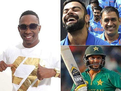 ധോണിയും കോഹ്‌ലിയും അഫ്രീദിയും സം​ഗക്കാരയും 'ഏഷ്യ'ക്ക് വേണ്ടി രം​ഗത്ത്; കാരണക്കാരൻ ബ്രാവോ 