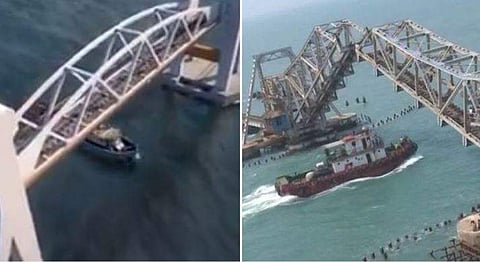 പാമ്പന്‍ പാലം ഓര്‍മയാകുന്നു; പകരം വരുന്നത് മൂവിങ് ബ്രിഡ്ജ്; കപ്പലുകള്‍ക്ക് പോകാന്‍ പാലത്തിന്റെ മധ്യഭാഗം മുകളിലേക്ക് ഉയരും; രാജ്യത്ത് ആദ്യം; വീഡിയോ