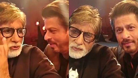 'ഇത് എനിക്ക് ചരിത്ര മുഹൂർത്തമെന്ന് ബി​ഗ് ബി, അല്ല എനിക്കാണ് ഇത് ചരിത്രമെന്ന് കിം​ഗ് ഖാനും'; ഒന്നിച്ച് പാട്ടുപാടി ബച്ചനും ഷാറൂഖും, വിഡിയോ വൈറൽ 