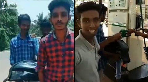 കുപ്പിയില്‍ പെട്രോള്‍ നല്‍കിയില്ല: യുവാക്കള്‍ പമ്പിലെത്തിയത് ബൈക്കിന്റെ പെട്രോള്‍ ടാങ്ക് ഊരിയെടുത്ത്, വീഡിയോ വൈറല്‍