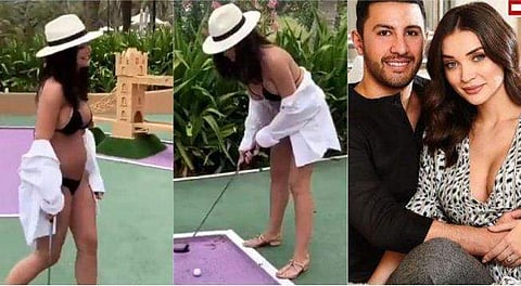 ഗര്‍ഭകാലം ആഘോഷമാക്കി എമി ജാക്‌സണ്‍; ബിക്കിനിയില്‍ ഗോള്‍ഫ് കളിക്കുന്ന വിഡിയോ വൈറല്‍ 